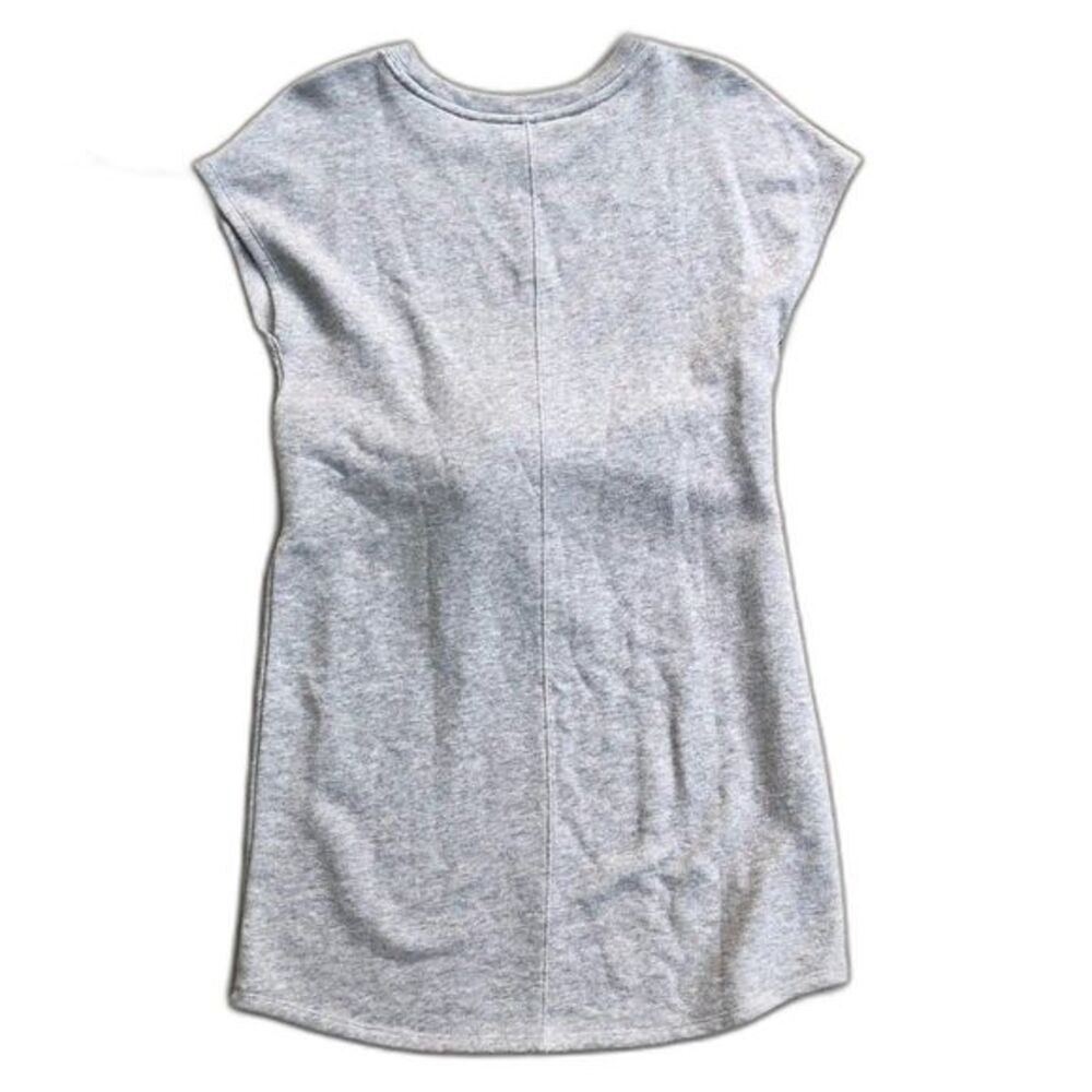 Athleta Embrace Sweatshirt Mini Dress Gray Tie Waist Short Sleeve XS - Picture 3 of 6
